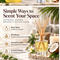 Huile parfumée longue durée aux senteurs naturelles de fruits essentiels et de noix de coco pour la peau, les bougies et les diffuseurs