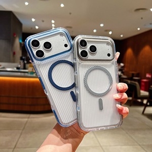 เคสโทรศัพท์แบบใสพร้อมวงแหวนแม่เหล็ก สำหรับ iPhone 18 17 16 15 14 Pro Max  แบบลูกฟูก  ป้องกันแรงกระแทก ป้องกันการตก - Product Image 6