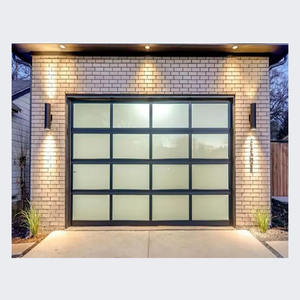 Section <span class=keywords><strong>de</strong></span> <span class=keywords><strong>porte</strong></span> <span class=keywords><strong>de</strong></span> <span class=keywords><strong>garage</strong></span> automatique étanche en alliage d'aluminium et acier avec <span class=keywords><strong>poignée</strong></span> à ressort en verre métallique fini pour usage domestique - Product Image 2