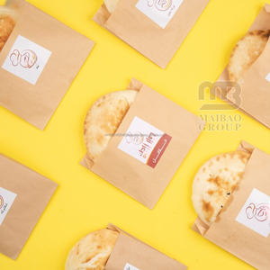 2025 gran oferta panadería pan Donuts bolsa de papel Kraft a prueba de grasa precio al por mayor aperitivos sin asa para uso alimentario - Product Image 1