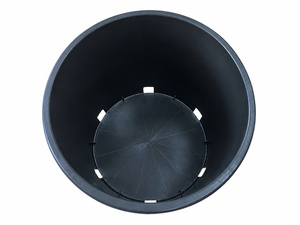 Maceta Redonda de Plástico Negra de 10 Galones o Tamaño Personalizado con Logotipo Personalizado, Material PP, Fondo Grueso con Múltiples Orificios de Drenaje - Product Image 4