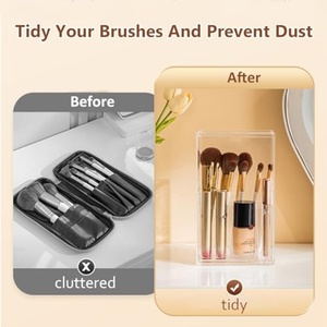 Manufacturer Custom Modern <b>Stackable</b> Anti-Rust Sliding Shelf Makeup Brush Cosmetic <b>Drawer</b> Organizer Eco-Friendly Acrylic for - Product Image 5