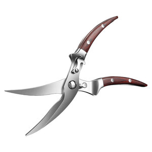 Multifunctional Chicken Bone Shears Stainless Steel Rosewood Handle Heavy Duty <b>Kitchen</b> <b>Scissor</b> For Meat Fish Bone Cutting - Product Image 5