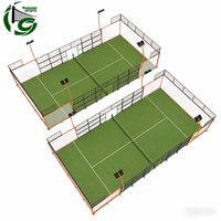 Venta al por mayor de pistas de pádel panorámicas con proceso de recubrimiento por pulverización electrostática OEM/ODM y postes portátiles para pickleball