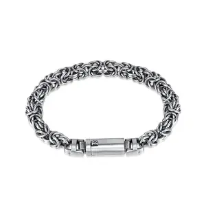 Nuevo 316L Acero inoxidable Hipster personalidad pulsera motocicleta hombre Harley titanio acero pulseras y brazaletes para hombres joyería