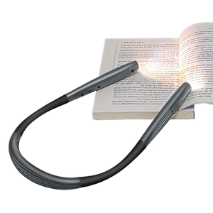 Brillo manos libres Luz de libro ajustable Brazos flexibles de larga duración Luz de lectura de cuello LED recargable para leer en la cama - Product Image 3