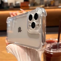 Coque de protection transparente en TPU haut de gamme à prix abordable pour iPhone 18 17 16 14 13 12 Pro Max, antichute à quatre coins