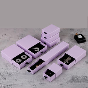 Vente en gros Boîte à tiroirs en papier Emballage de bijoux avec logo estampé à chaud boîtes d'emballage de bijoux pour les petites entreprises - Product Image 2