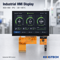 Modul LCD TFT HMI Industri Kingtech OEM 4.3 Inci 800x480 IPS Sudut Pandang Lebar -30~85 ℃   Layar untuk Panel Kontrol Mesin