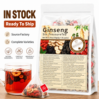 Tisane aux six trésors Ginseng et Sceau de Salomon, mélange de Goji, Dattes, Mûre et Maca, sachets pyramidaux 5g, 30 paquets