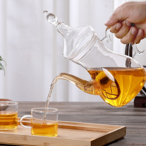 Jarra de vidrio de borosilicato de alta calidad, jarra de té de estilo árabe con mango, juego de tazas, embalaje de regalo, 1L - Product Image 3