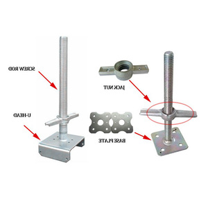 Hrt mạ kẽm điều chỉnh giàn giáo vít cơ sở Jack nặng rắn và rỗng giàn giáo Jack và cơ sở - Product Image 5