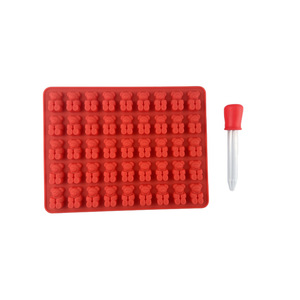 Moule en silicone Proins Gummy Bears pour chocolat, pâtisserie, glaçons, bonbons et gelées - Lot de 3 moules en silicone pour chocolat - Product Image 4