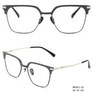 แว่นสายตา BW3011 รุ่นพรีเมียม ทำจากอะลูมิเนียมด้าน พร้อมแผ่นรองจมูกซิลิโคนปรับได้ เหมาะสำหรับทุกเพศทุกวัย ใช้ได้ทั้งขับรถและแฟชั่น - Product Image 3