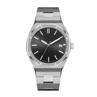 Reloj Mecánico Automático de Lujo para Hombre, con Cristal, Puntero, Correa de Acero Inoxidable, Movimiento SEIKO, Diseño Elegante y Moderno