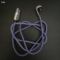Traveling kabel USB mikro Android V8, kabel USB mikro, kabel nilon kepang warna-warni bentuk U untuk game seluler V8