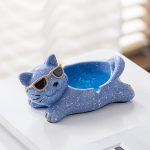 Posacenere a forma di <span class=keywords><strong>gatto</strong></span> creativo personalizzato in ceramica all'ingrosso unico per <span class=keywords><strong>il</strong></span> fumo - Product Image 2