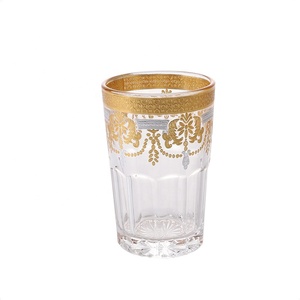 <span class=keywords><strong>Tazze</strong></span> <span class=keywords><strong>da</strong></span> Tè in Vetro Marocchino Placcato Oro 6oz con Decorazioni Dorate, Tazza <span class=keywords><strong>da</strong></span> Tè Personalizzata con Decalcomania, Offerta Speciale 12pz 6pz Bicchieri <span class=keywords><strong>da</strong></span> Tè con Confezione Regalo - Product Image 5