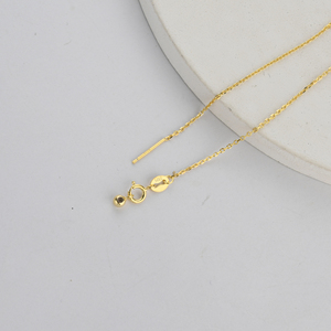 SS211 Gold Plated Drilled Birthstone Stone Moonstone Aquamarine Healing Crystal Silver Necklace - Product Image 5