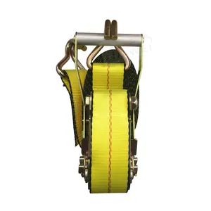 2" 30ft Polyester Ratchet Lashing Strap with J Hook 10000lbs Working Load Capacity 3333lbs Belt Strap