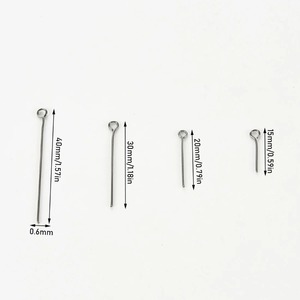 Sunling 100 pièces Épingles à tête ouverte en acier inoxydable pour la création de bijoux DIY (<span class=keywords><strong>perles</strong></span>, boucles d'oreilles, colliers, pendentifs, bracelets) - Product Image 2