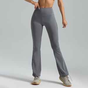 Transpirable Cierre de <span class=keywords><strong>cintura</strong></span> elástica Naked Fitness Material de LICRA sólido Medias deportivas sin costuras <span class=keywords><strong>Cintura</strong></span> alta Pantalones de yoga acampanados a la <span class=keywords><strong>cadera</strong></span> - Product Image 6