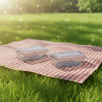 Emballage en blister transparent en PET, de qualité alimentaire, pour fruits, légumes, laitue, avec impression en relief