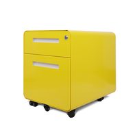 Meuble de rangement mobile moderne à 2 tiroirs avec serrure pour le commerce extérieur, armoire de classement sous bureau sur roulettes