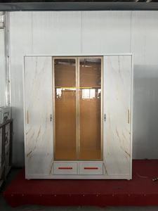 Armoire en acier pour chambre à coucher, 4 portes, avec impression, armoire en métal pour vêtements, armoire pour auberge - Product Image 6