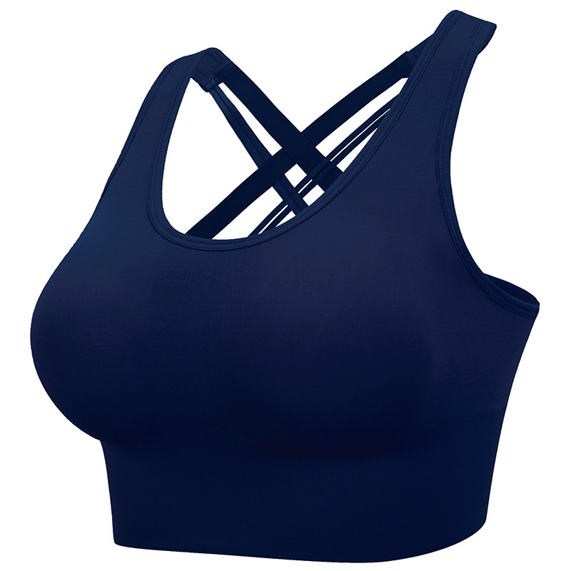 High Strength Shockproof Women's Sports Bra for Bustier Adolescents Sexy One-Piece Breathable Underwear With Cross Back Design