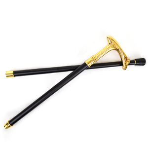 Canne de marche ergonomique en forme de T, dorée, style minimaliste, bâton de marche décoratif vintage pour gentleman, vente en gros - Product Image 5