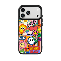 Coque de téléphone AG Feeling Black Edge avec motif tournesol doré pour iPhone 17, 17 Pro Max, 16 Pro, 15 – Coque magnétique