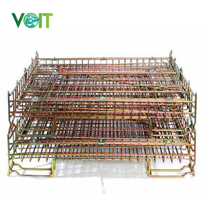 Contenedor de malla de alambre galvanizado apilable para transporte de bodega para botella de vino - Product Image 3