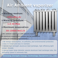 Vaporizador de temperatura del aire ambiente de oxígeno líquido 100Nm3/H de alta calidad Cncd