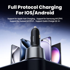 Toocki 200W alliage d'aluminium Super voiture charge rapide trois ports PD 3.0 chargeur pour Iphones Ipads ordinateurs <span class=keywords><strong>portables</strong></span> 5V/3A sortie - Product Image 4