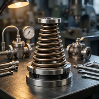 Ressort conique à compression progressive pour soupape de suspension et actionneur