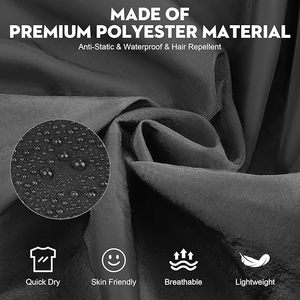 Chaqueta de Peluquería Negra Resistente al Agua con Logotipo Personalizado al por Mayor, Uniforme Profesional de Salón, <span class=keywords><strong>Chaleco</strong></span> de Peluquería Transpirable - Product Image 5