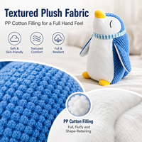 Jouet pour chien en peluche pingouin couineur avec papier froissé, jouet doux pour animaux de compagnie, emballage personnalisé, vente en gros