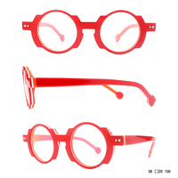 Nouvelle monture de lunettes optiques en acétate assortie aux couleurs, monture irrégulière, tendance hip-hop, lunettes décoratives pour enfants de 3 à 8 ans