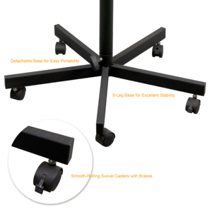 LCD-1-1B Mobile Karaoke TV <b>Stand</b> with <b>Microphone</b> Holder for 20-29 inch Screens - Product Image 6
