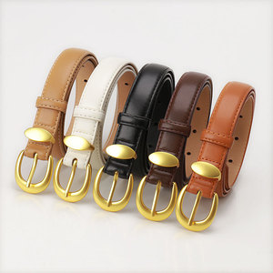 High-End <b>Elastic</b> PU Leather <b>Belt</b> Simple Korean Design Cross-Border All-Match Decorative Jeans Unisex Fashionable Style - Product Image 2