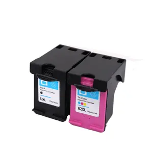 HESHUN katrij tinta hitam warna diproduksi ulang 62XL untuk HP62 untuk HP62xl untuk HP62XL untuk HP ENVY 5640 Officejet 5740 Printer