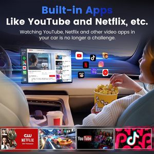 8 128 Gb Carplay Ai Box adattatore Wireless miracoloso Mirroring 2025 Android Auto 8 gb ram con funzionalità <span class=keywords><strong>netflix</strong></span> e youtube - Product Image 4