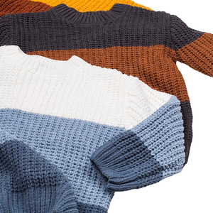 Pulls pour garçons HAPA, nouvelle conception d'hiver personnalisable, tricotés à la machine, anti-boulochage, manches longues, col rond, décontractés - Product Image 5
