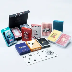 Top qualité personnalisé 100% étanche 100 cartes en plastique impression cmyk jeu de cartes à jouer en plastique avec boîte