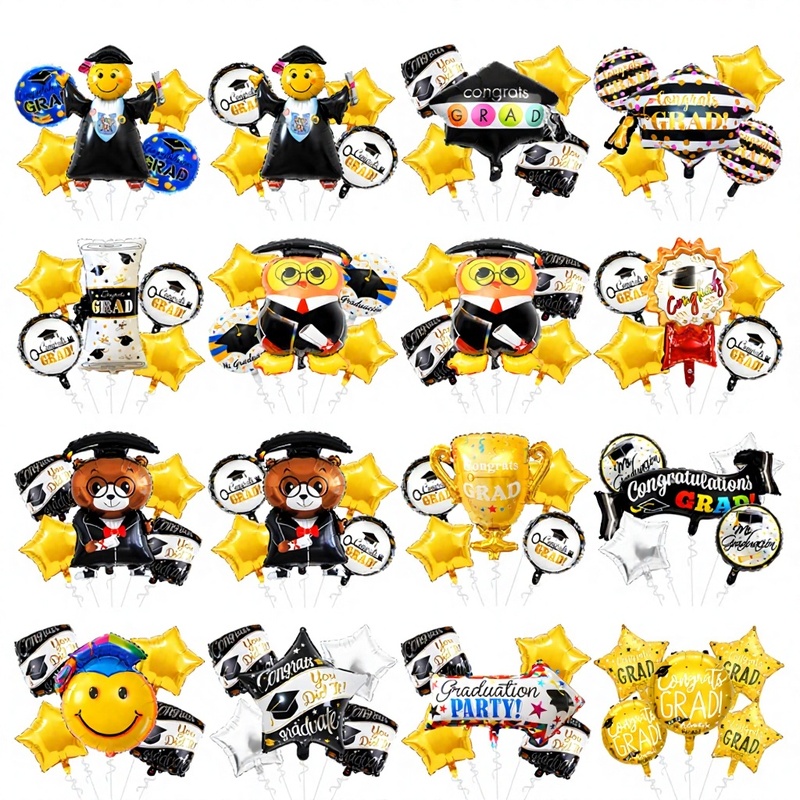 New Arrival 5pcs Graduation Foil Balloon