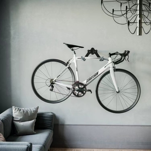 Support mural pour remorque vélo vélo de route <span class=keywords><strong>VTT</strong></span> présentoir crochet intérieur double support suspendu accessoires d'équitation - Product Image 6