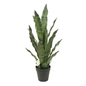 MAN Artificial Snake Plant Leaf Plants For Home Garden Office Wedding Decor Green Greenery
