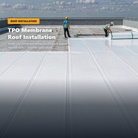 Membrane TPO homogène 1,2/1,5/1,8/2,0 mm sans plastifiant, haute élongation, pour toiture apparente