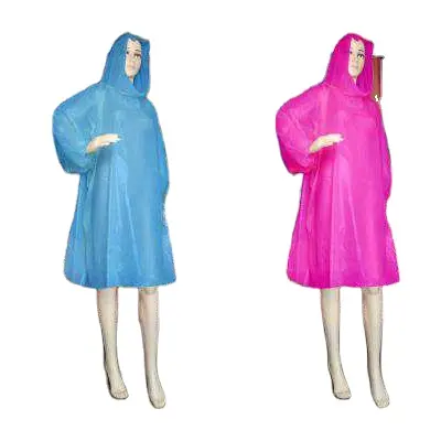 비옷 여성 여성 방수 판초 스타일 PE 도매 새로운 야외 여행 성인 소녀 색상 사용자 정의 디자인 인쇄 RAINWEAR